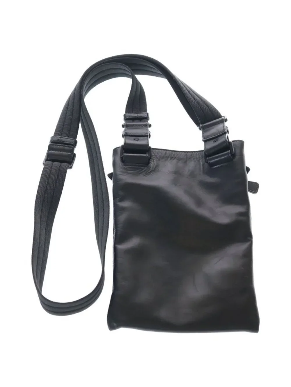 Bottega Veneta Perforated Leather Shoulder Bag Black